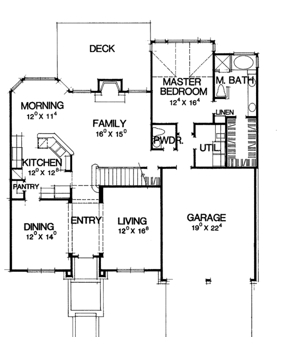 House Design - Colonial Floor Plan - Main Floor Plan #472-152