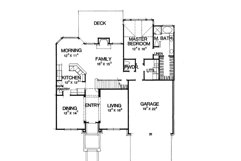 Dream House Plan - Floor Plan - Main Floor for Colonial House Plan #472-152 - 3 bed, 2.5 bath