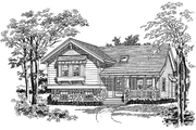 Craftsman Style House Plan - 3 Beds 2 Baths 1088 Sq/Ft Plan #47-949 