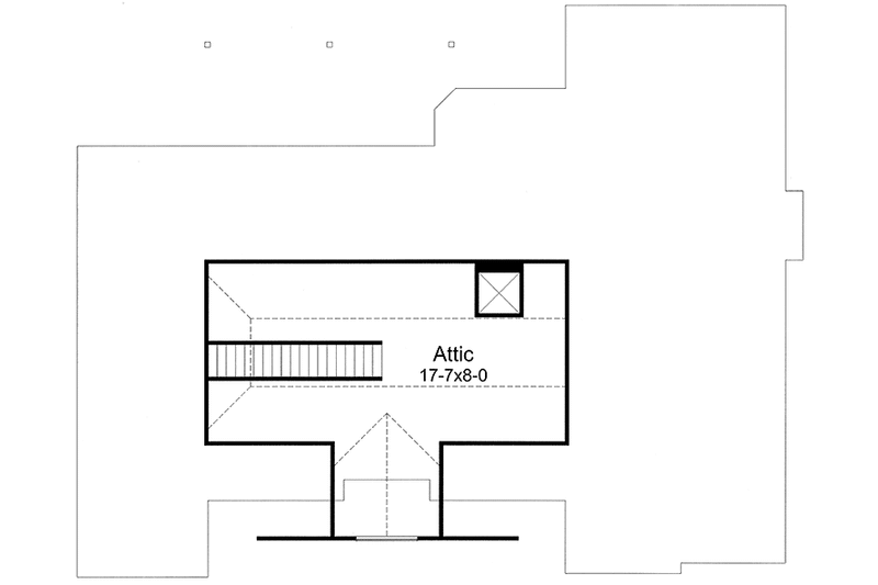 Dream House Plan - Floor Plan - Upper Floor for Country House Plan #120-201 - 3 bed, 2 bath