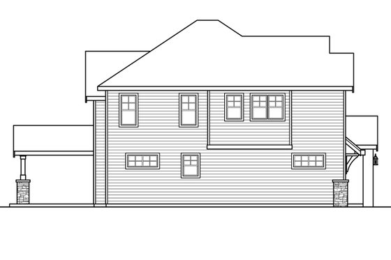 Exterior - Other Elevation for Traditional House Plan #124-1033 - 4 bed, 4 bath