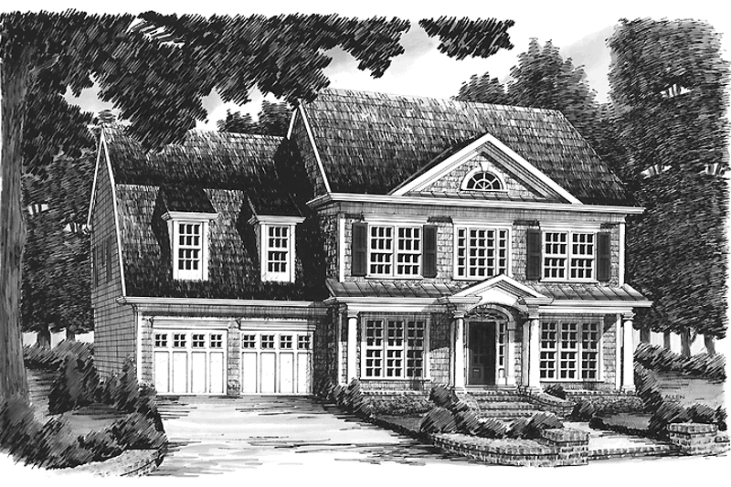 House Plan Design - Exterior - Front Elevation 4 for Colonial House Plan #927-783 - 4 bed, 2.5 bath