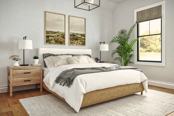 Interior - Bedroom for Farmhouse House Plan #54-670 - 2 bed, 2 bath