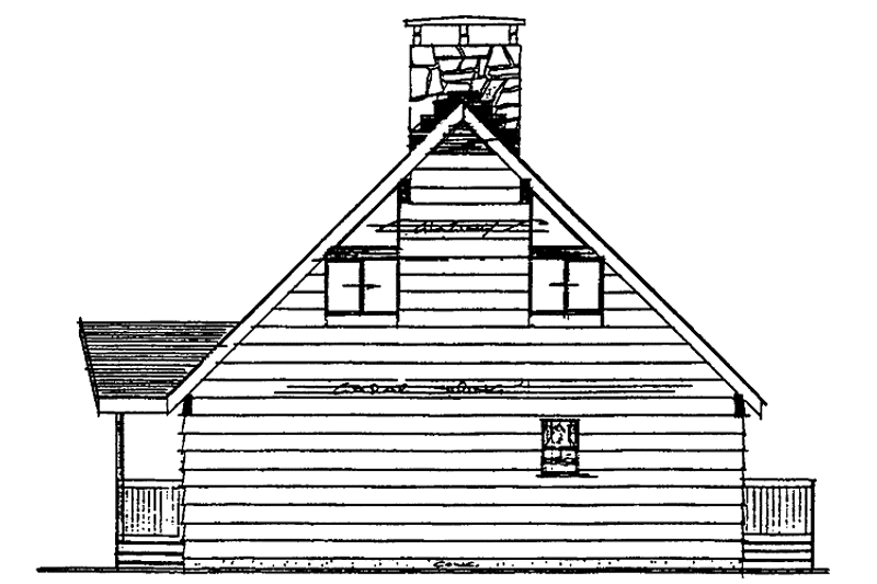 Dream House Plan - Exterior - Rear Elevation for Contemporary House Plan #47-918 - 2 bed, 1 bath