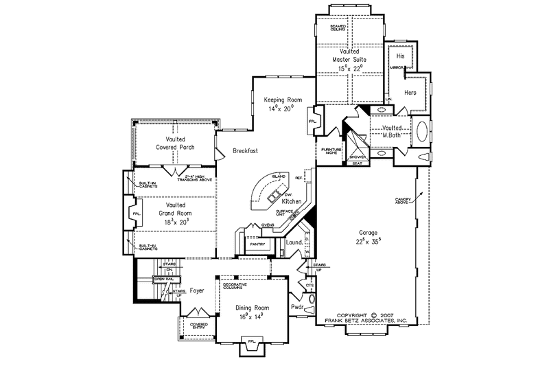 Home Plan - Floor Plan - Main Floor for Country House Plan #927-479 - 4 bed, 4.5 bath