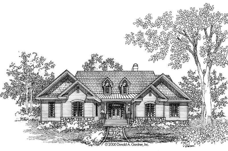 Architectural House Design - Craftsman Exterior - Front Elevation Plan #929-578