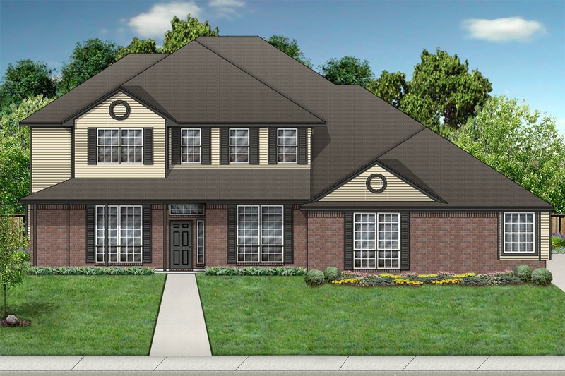 Architectural House Design - Country Exterior - Front Elevation Plan #84-420