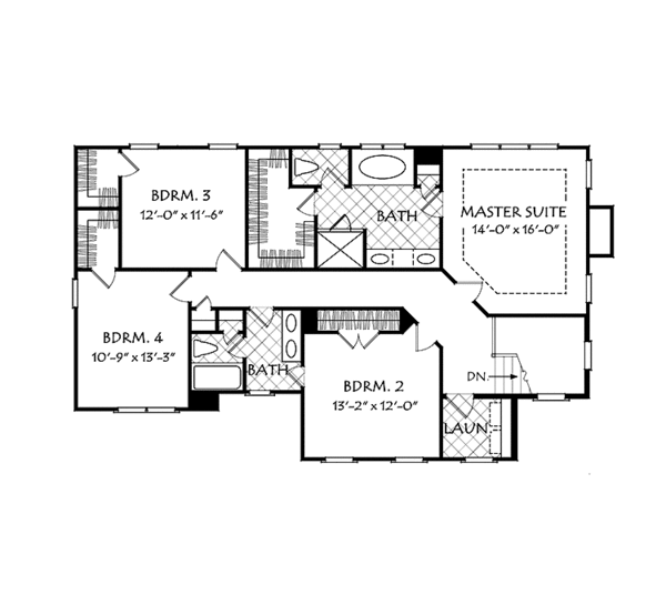 Dream House Plan - Country Floor Plan - Upper Floor Plan #927-952