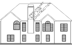 Exterior - Rear Elevation for Country House Plan #927-185 - 4 bed, 3 bath
