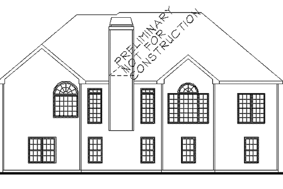 Exterior - Rear Elevation for Country House Plan #927-185 - 4 bed, 3 bath