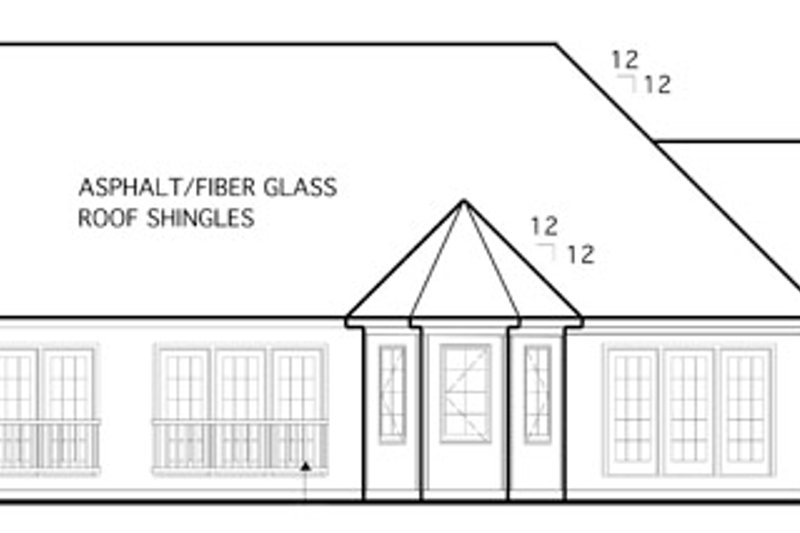 Architectural House Design - Exterior - Rear Elevation for Country House Plan #1053-57 - 4 bed, 3.5 bath