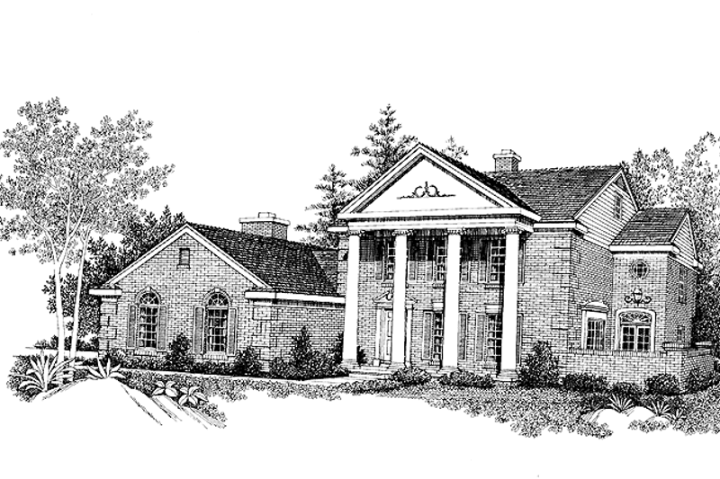House Blueprint - Classical Exterior - Front Elevation Plan #72-851