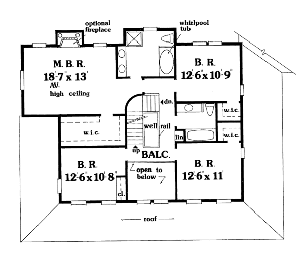 Architectural House Design - Victorian Floor Plan - Upper Floor Plan #456-54