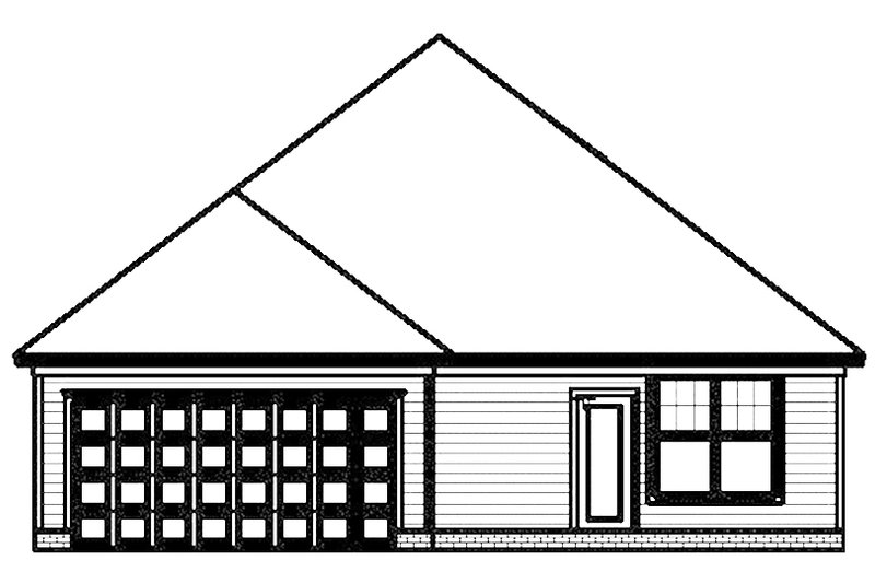 Home Plan - Exterior - Rear Elevation for Contemporary House Plan #999-155 - 3 bed, 2 bath