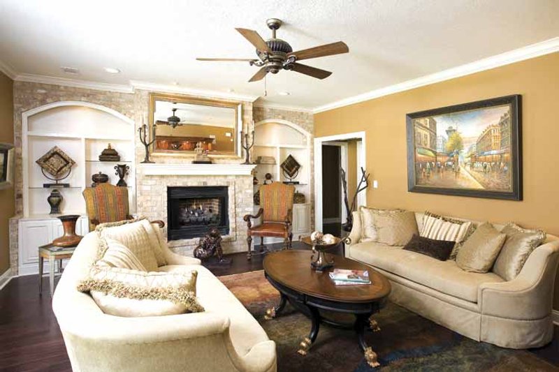 Home Plan - Interior - Family Room for Country House Plan #17-3283 - 4 bed, 3 bath
