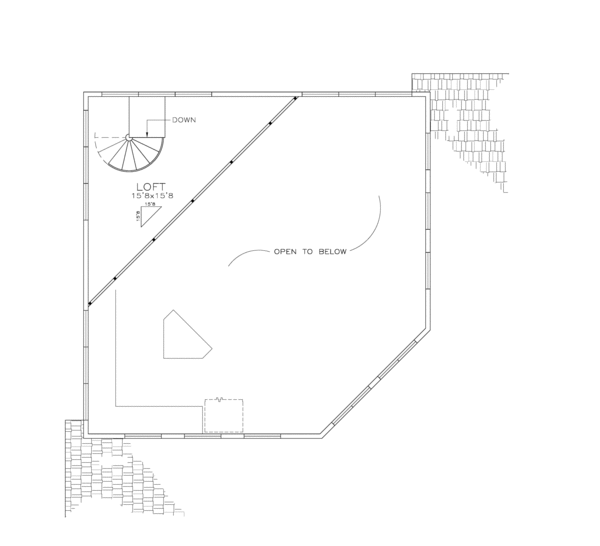 Contemporary Floor Plan - Upper Floor Plan #8-239