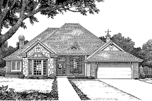 Dream House Plan - Exterior - Front Elevation for Country House Plan #310-1148 - 4 bed, 2.5 bath