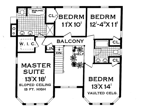 Dream House Plan - Farmhouse Floor Plan - Upper Floor Plan #3-267