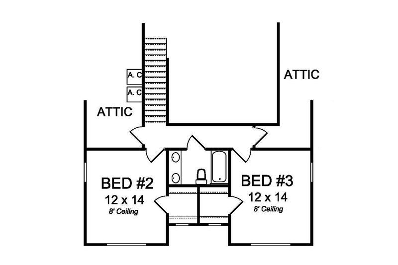 Dream House Plan - Floor Plan - Upper Floor for Traditional House Plan #513-2158 - 3 bed, 2.5 bath