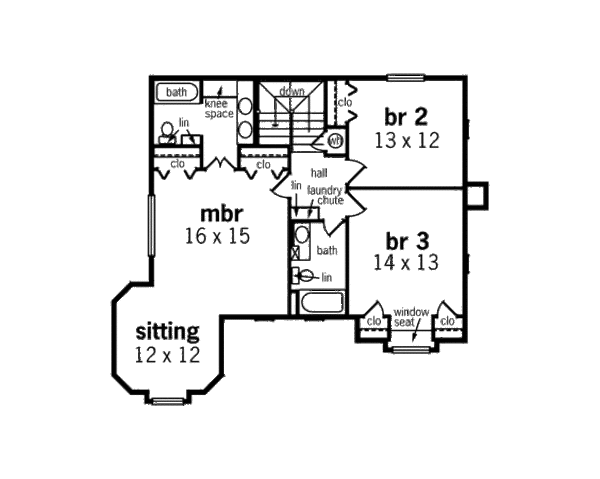 Home Plan - Victorian Floor Plan - Upper Floor Plan #45-345