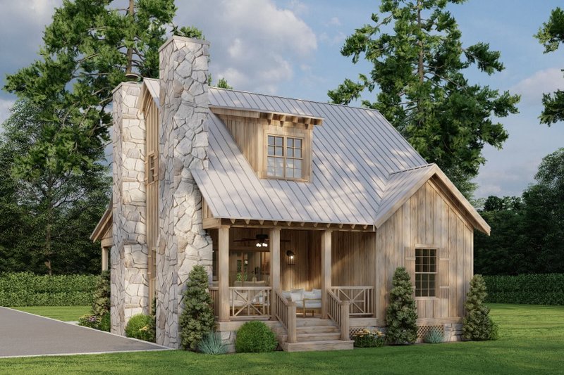 House Plan Design - Exterior - Other Elevation 2 for Cabin House Plan #923-388 - 2 bed, 2 bath