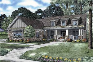 Craftsman Exterior - Front Elevation Plan #17-2679