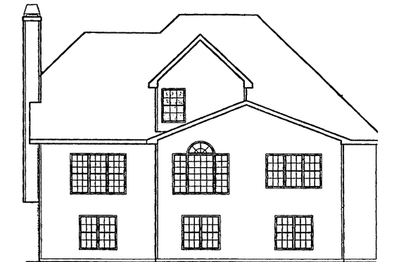 Exterior - Rear Elevation for Traditional House Plan #927-140 - 4 bed, 3 bath