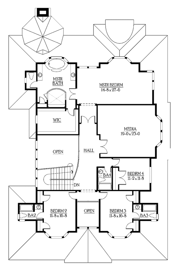 Home Plan - Country Floor Plan - Upper Floor Plan #132-498
