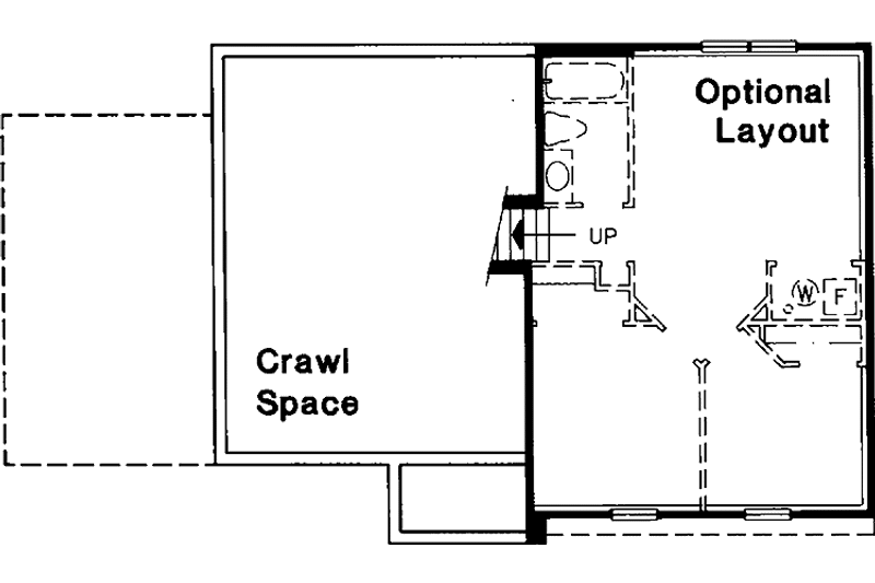 Dream House Plan - Floor Plan - Lower Floor for Contemporary House Plan #320-553 - 3 bed, 1 bath