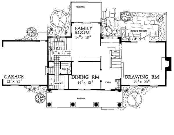 House Plan Design - Classical Floor Plan - Main Floor Plan #72-839