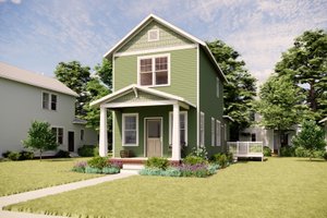 Dream House Plan - Exterior - Front Elevation for Prairie House Plan #936-54 - 3 bed, 2 bath