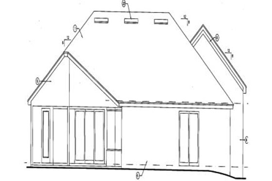 Exterior - Rear Elevation for European House Plan #417-233 - 4 bed, 3.5 bath