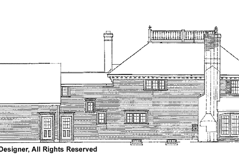 Home Plan - Exterior - Rear Elevation for Classical House Plan #1016-9 - 3 bed, 2 bath