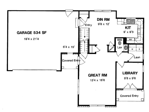 Dream House Plan - Colonial Floor Plan - Main Floor Plan #316-180