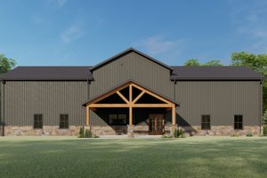 Exterior - Rear Elevation for Farmhouse House Plan #1092-54 - 5 bed, 3.5 bath