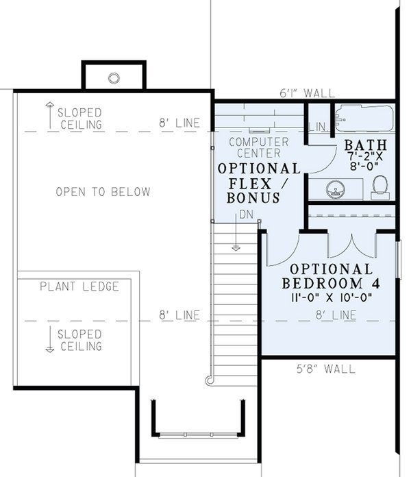House Plan Design - Craftsman Floor Plan - Upper Floor Plan #17-3337
