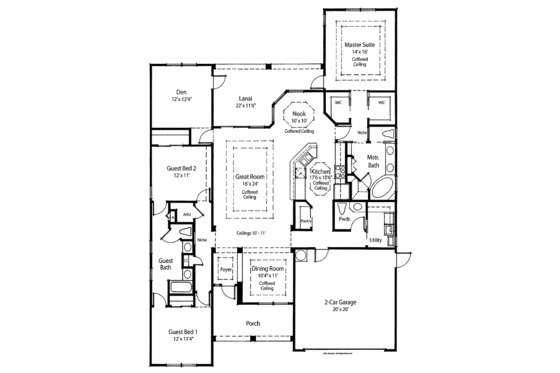 Floor Plan - Main Floor for Country House Plan #938-1 - 3 bed, 2.5 bath