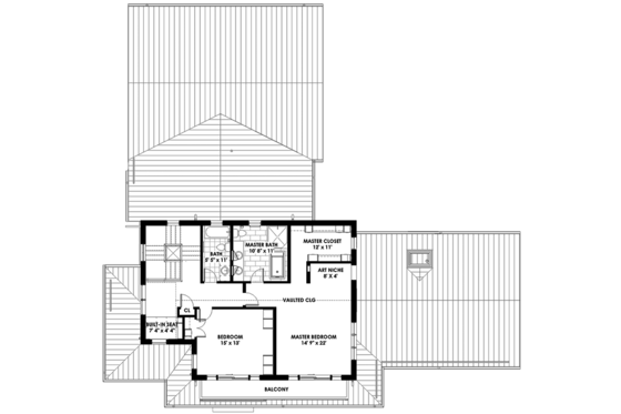Floor Plan - Upper Floor for Barndominium House Plan #1042-18 - 3 bed, 3 bath
