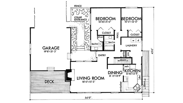 Home Plan - Prairie Floor Plan - Main Floor Plan #320-1167