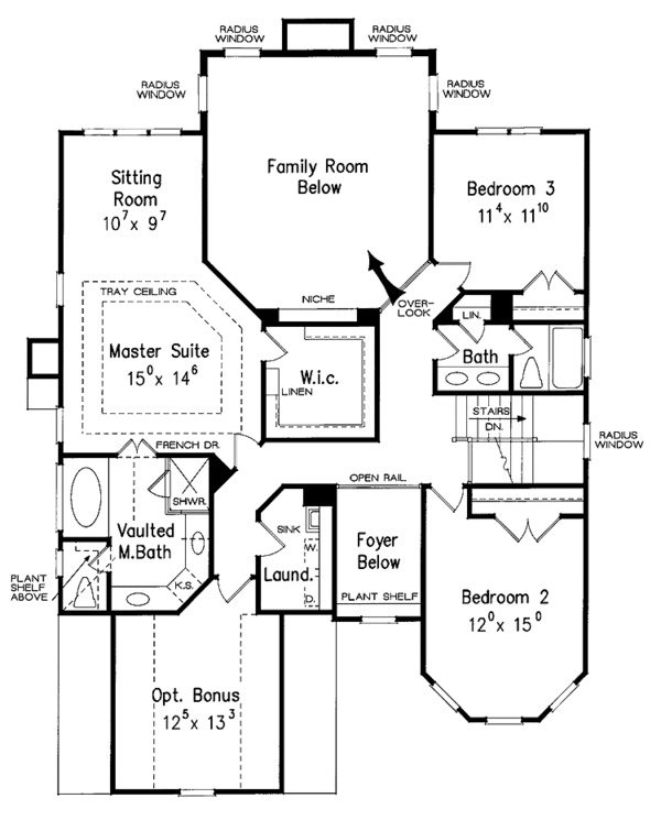 Dream House Plan - Country Floor Plan - Upper Floor Plan #927-846