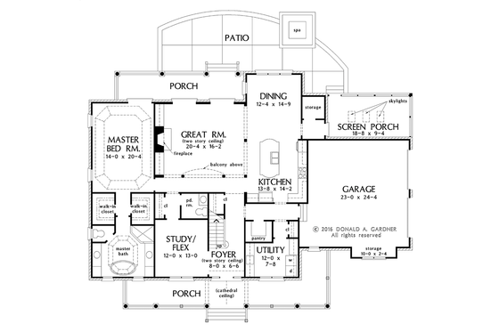 Floor Plan - Main Floor for Traditional House Plan #929-1017 - 4 bed, 3.5 bath