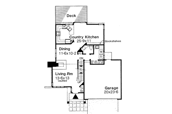 Floor Plan - Main Floor for Country House Plan #60-1041 - 3 bed, 2.5 bath