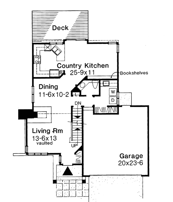 House Plan Design - Country Floor Plan - Main Floor Plan #60-1041