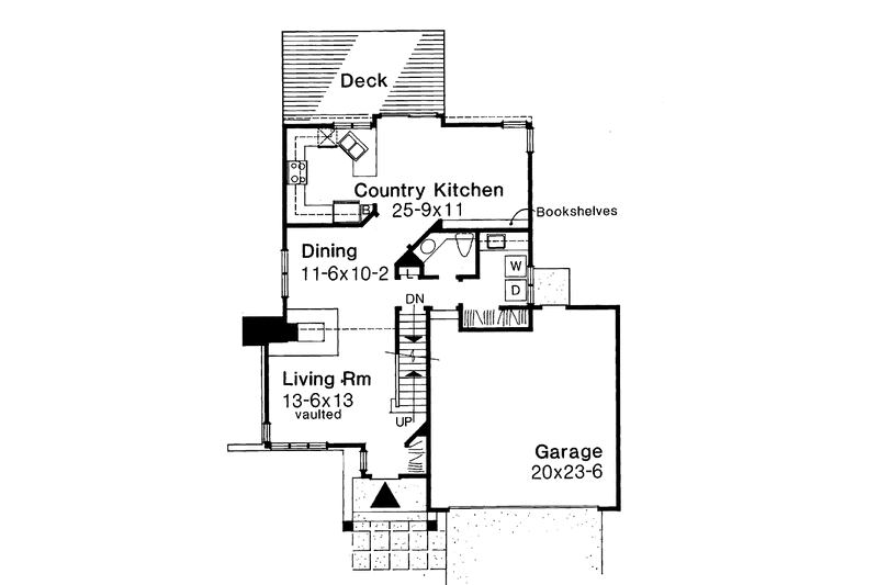 Dream House Plan - Floor Plan - Main Floor for Country House Plan #60-1041 - 3 bed, 2.5 bath