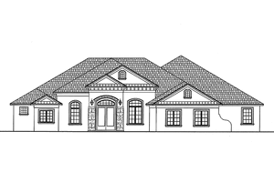 Dream House Plan - Mediterranean Exterior - Front Elevation Plan #999-121