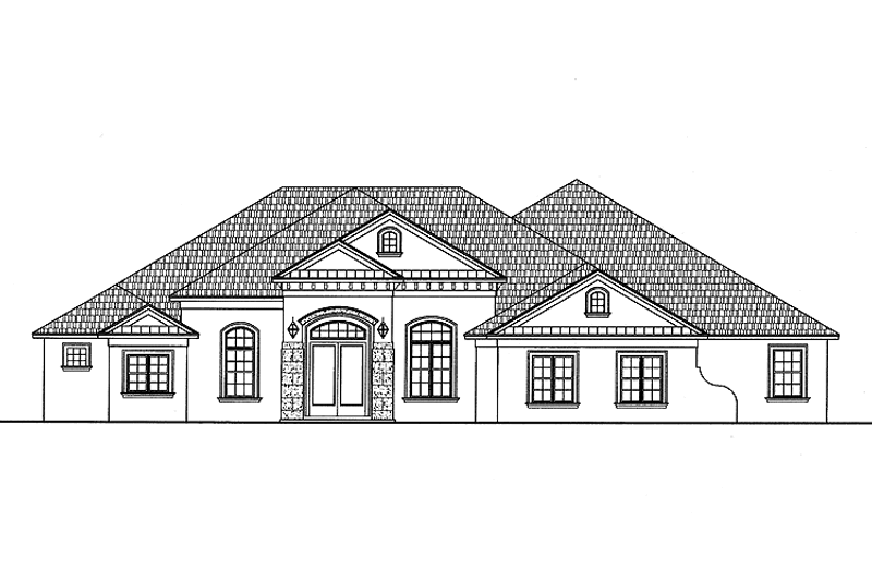House Design - Mediterranean Exterior - Front Elevation Plan #999-121