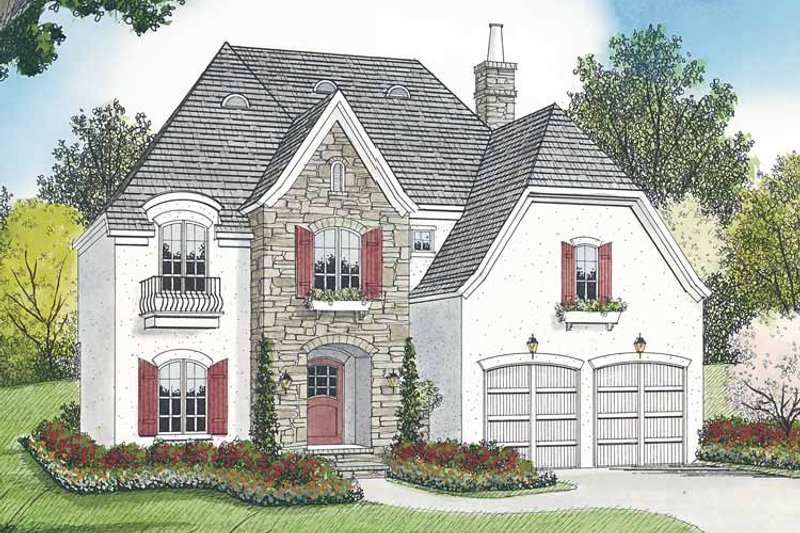 Architectural House Design - Country Exterior - Front Elevation Plan #453-441