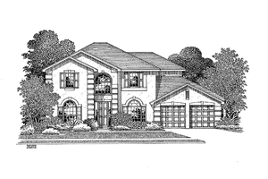 Home Plan - Mediterranean Exterior - Front Elevation Plan #999-108