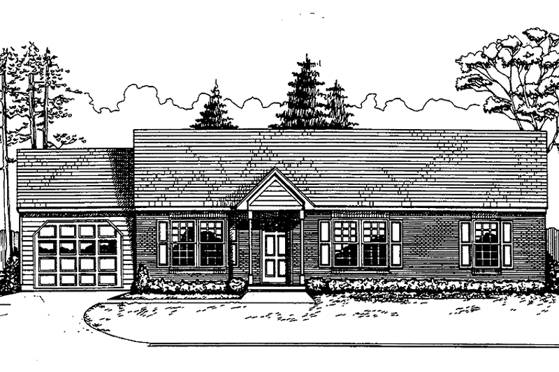 Home Plan - Exterior - Front Elevation 3 for Colonial House Plan #30-225 - 3 bed, 2 bath