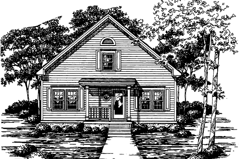 Architectural House Design - Ranch Exterior - Front Elevation Plan #30-230